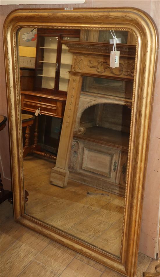 A 19th century French giltframed overmantel mirror H.135cm